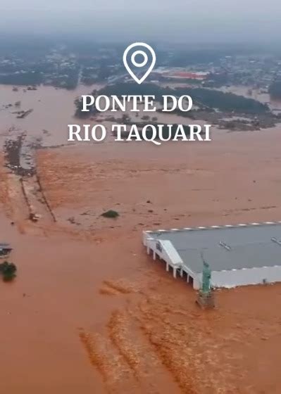 VÍDEO Imagens aéreas mostram inundação no RS Elevação do Rio Taquari