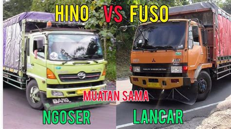 Adu Kekuatan Hino Vs Fuso Di Tanjakan Tepung Kanjut Youtube