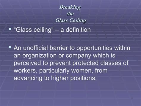 The Glass Ceiling Ppt