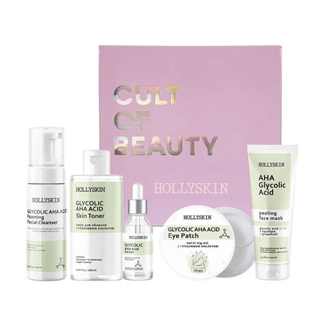Набор для ухода за лицом Hollyskin Glycolic AHA Acid Care Maxi Set ...