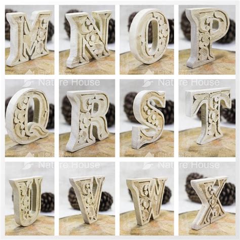 Wooden Alphabet, Wooden Letters, Wooden Craft, Carved Alphabet, DIY ...