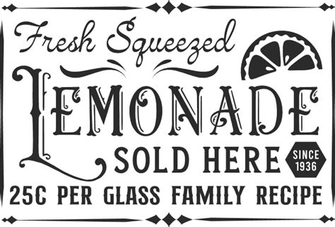 Fresh Squeezed Lemonade Sold Here Free Svg File For Members Farmhouse