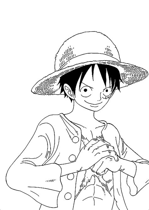 Monkey D Luffy Pr T Au Combat Coloriages De One Piece Imprimer