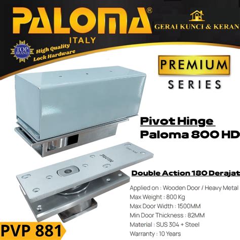 Jual PALOMA ENGSEL PIVOT HINGE PVP 881 ENGSEL TANAM LANTAI PINTU KAYU