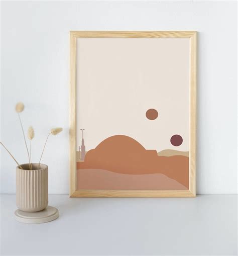 Star Wars Tatooine Print, Star Wars Christmas Gift, Tatooine Poster, A New Hope, Star Wars Wall ...