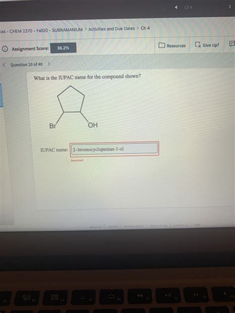 Solved Ch 4 Cas Chem 2370 Fall20 Subramanium