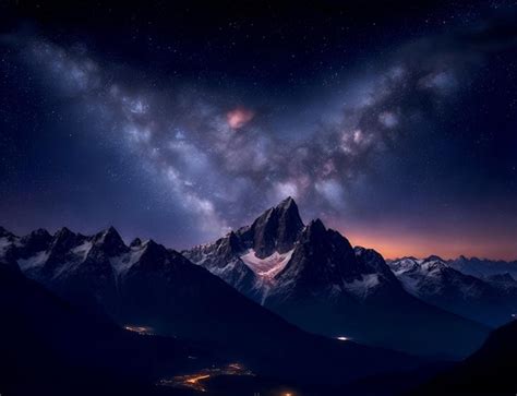 premium ai image beautiful landscape   starry sky