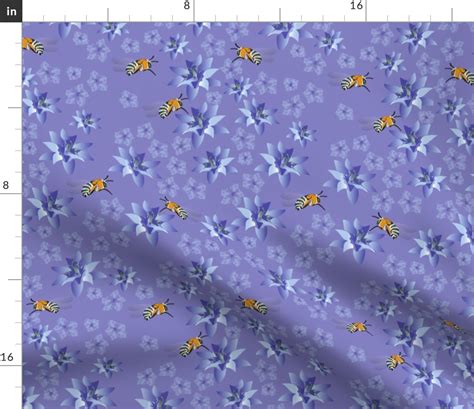 Australian Native Blue Banded Bees Fabric Spoonflower