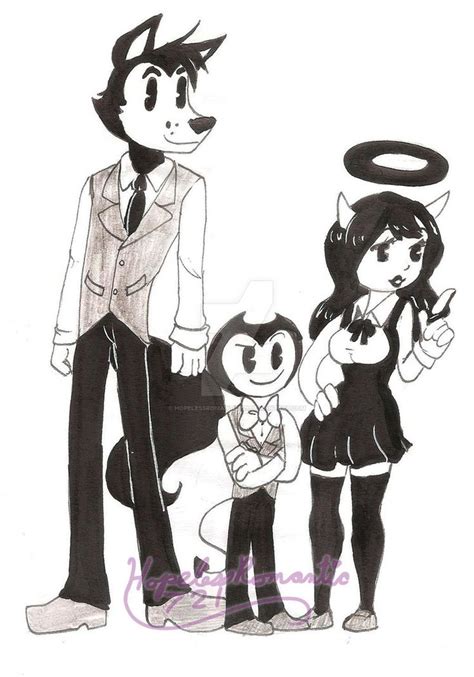 Boris Bendy And Alice By Hopelessromantic721 Bendy And The Ink