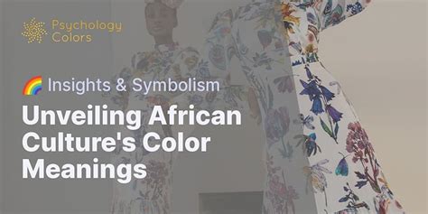 What is the meaning of each color in African culture?