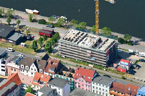 Rostock Aus Der Vogelperspektive Baustelle Zum Umbau Des Silos In