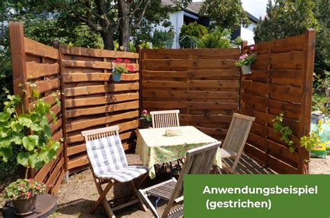 Bohlenzaun Lärche rustikal 180 x180 cm HOLZ BRAUN Dein Plus in Holz