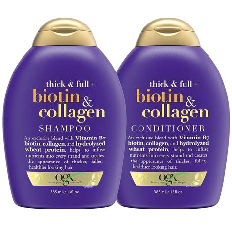 Ogx Thick And Full Biotin And Collagen Shampoo And Conditioner Set Packaging May Vary