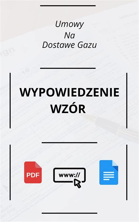 Wypowiedzenie Umowy Na Dostawę Gazu Wzór PDF WORD