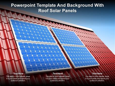 Powerpoint Template And Background With Roof Solar Panels