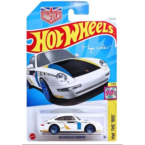 Xe mô hình tỉ lệ 1 64 CHÍNH HÃNG Hot Wheels Basic Mainline 96 Porsche Carrera màu trắng