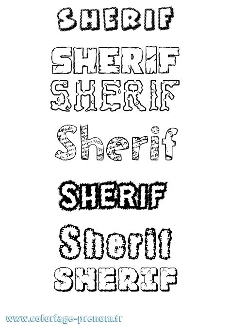 Coloriage Du Prénom Sherif à Imprimer Ou Télécharger Facilement