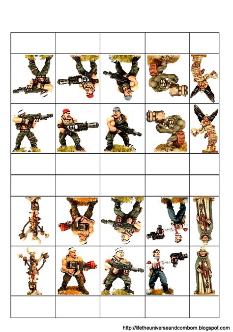 Printable Warhammer Paper Miniatures