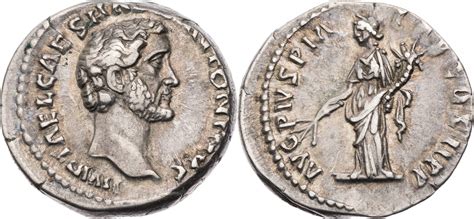 R Mische Kaiserzeit Denar N Chr Antoninus Pius Kopf Pax Mit