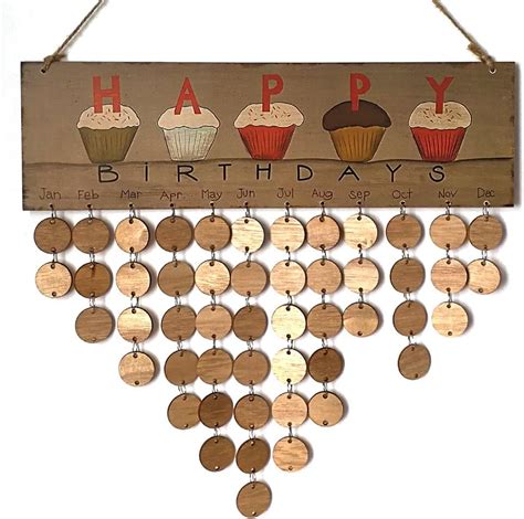 Graine Créative Calendrier des Anniversaires en Bois Amazon fr