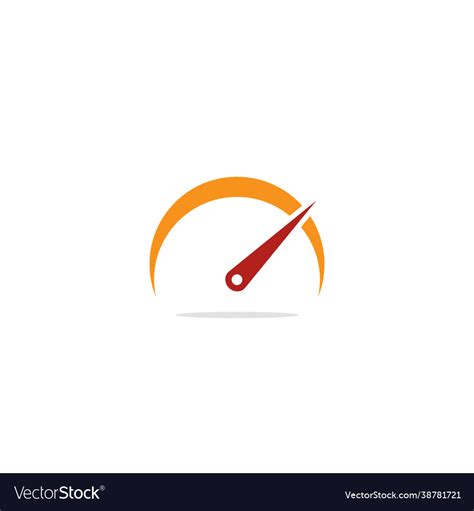 Speed meter icon logo Royalty Free Vector Image