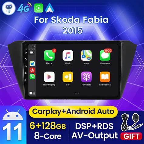 2 Din Android Car Radio For Skoda Fabia 2015 2019 1080P Video