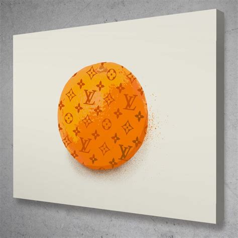 Louis Vuitton Orange Fashion Glam Pop Art Modern Graffiti Wall Art Graffiti Wall Graffiti