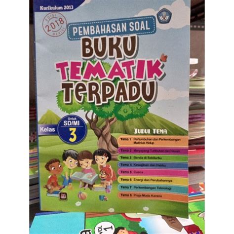 Jual Pembahasan Soal Buku Tematik Terpadu Sd Mi Kelas Pustaka Setia