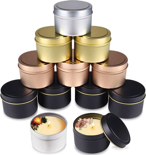 Candle Tins Genround 24 Pcs 4oz Candle Tins With Lids Metal Candle Tins Bulk Candle