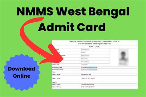 Nmms West Bengal Admit Card 2023