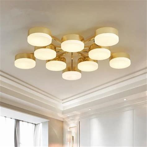 Nordic Iron Hall Livingroom LED Ceiling Light Postmodern Simple