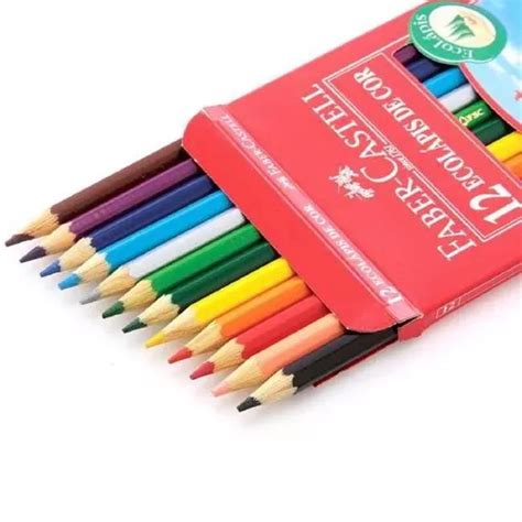 Lápis 12 Cores Faber Castell Pretos 2 Borrachas Escolar