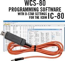 WCS 80 Programming Kit With USB RTS05 Data Cable For The Icom IC 80