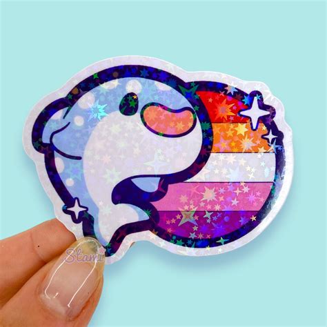Lesbian Whale Holo Sticker Stami Studios