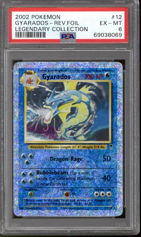 Pokemon Legendary Collection Reverse Holo Foil Gyarados 12110 Psa 6