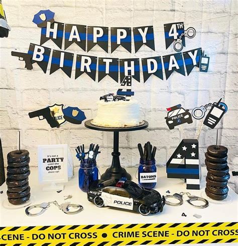 Police Officer Birthday Party Decorations Law Enforcement Happy