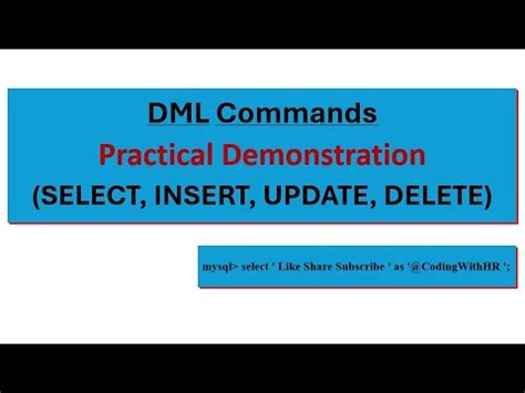 Dml Commands In Sql What Are The Different Dml Commands In Sql