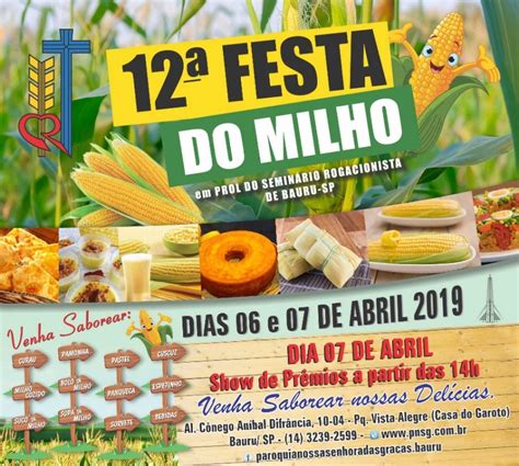 Vem Ai Festa Do Milho Par Quia Nossa Senhora Das Gra As