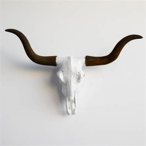 Large Faux Skull Texas Longhorn Southwestern Wall Sculptures By Near And Deer Houzz