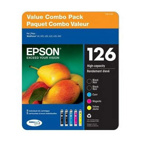 Epson Durabrite T126 Series Printer Ink Cartridge Multipack 5 Pack