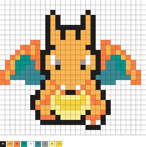 8 Bit Pikachu Grid