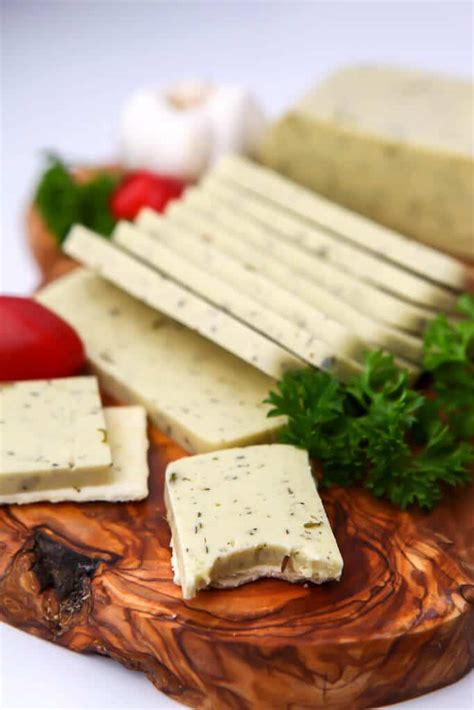 Vegan Cheese With Garlic And Herbs The Hidden Veggies