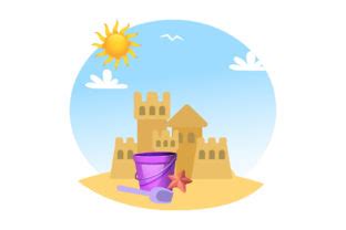 Sand Castle Graphic By Hi Bloomdaffodil Creative Fabrica