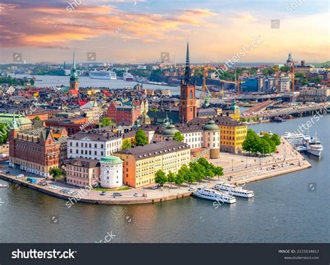 Stockholm Old Town Gamla Stan Panorama Stock Photo 2115034817 ...