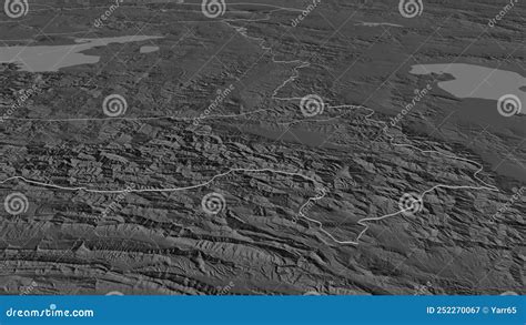 Hakkari Extruded Turkey Stereographic Bilevel Map Stock Video Video