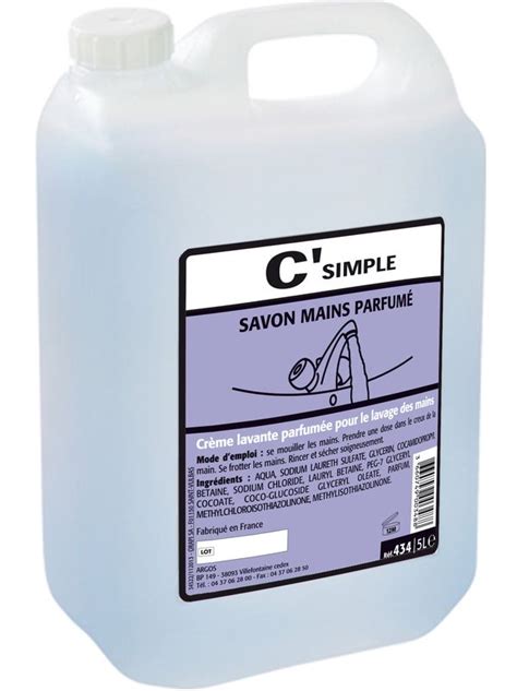 Csimple savon mains parfumé bidon de 5L Fournicreche fr