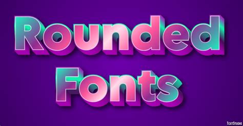 Rounded Fonts Text Effect and Logo Design Font