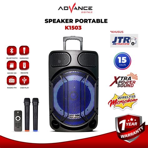 Jual Advance K1503 Speaker Meeting Bluetooth Salon Aktif 15 Gratis 2