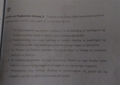 Gawain Sa Pagkatuto Bilang 2 Tukuyin Kung Tama O Mali Ang Sumusunod Na