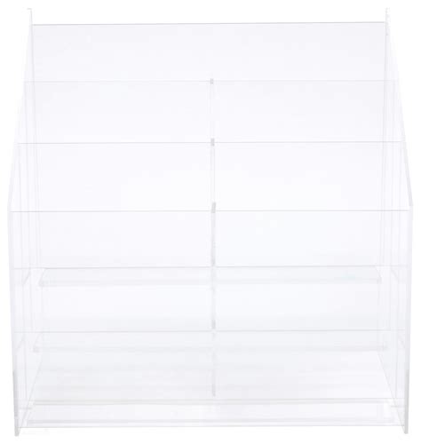 Tiered Brochure Racks Literature Holder For Wide Leaflets